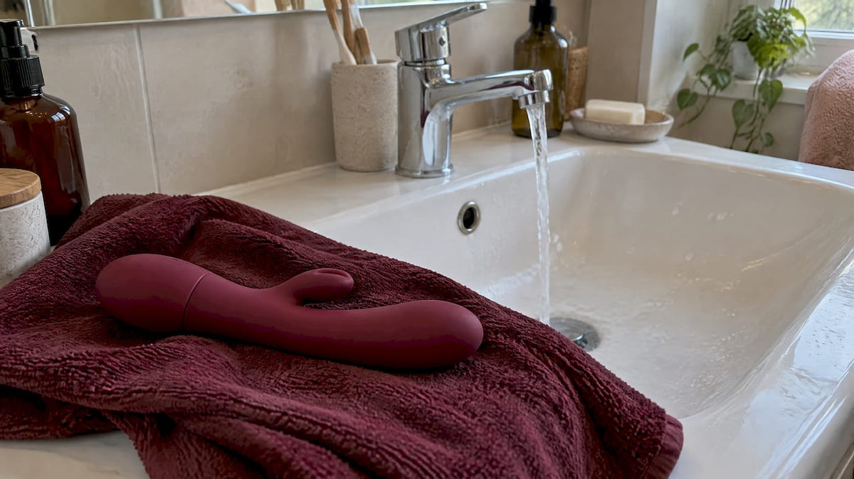 Person checking personal toy water safety