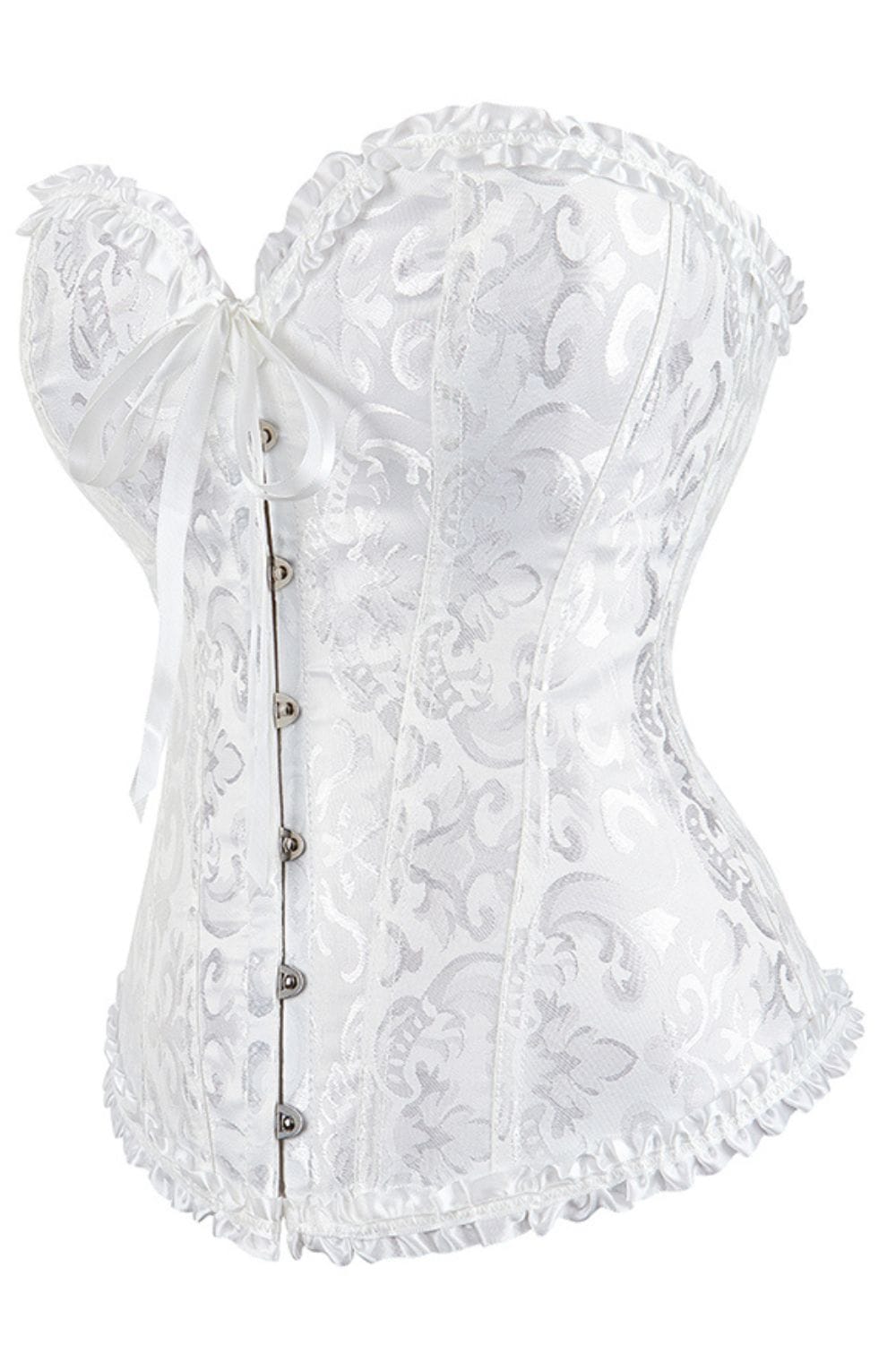 YesX YX887 Elegant White Brocade Corset up to 2XL