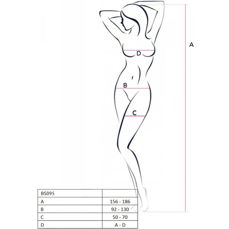 PASSION - BS095 RED BODYSTOCKING ONE SIZE