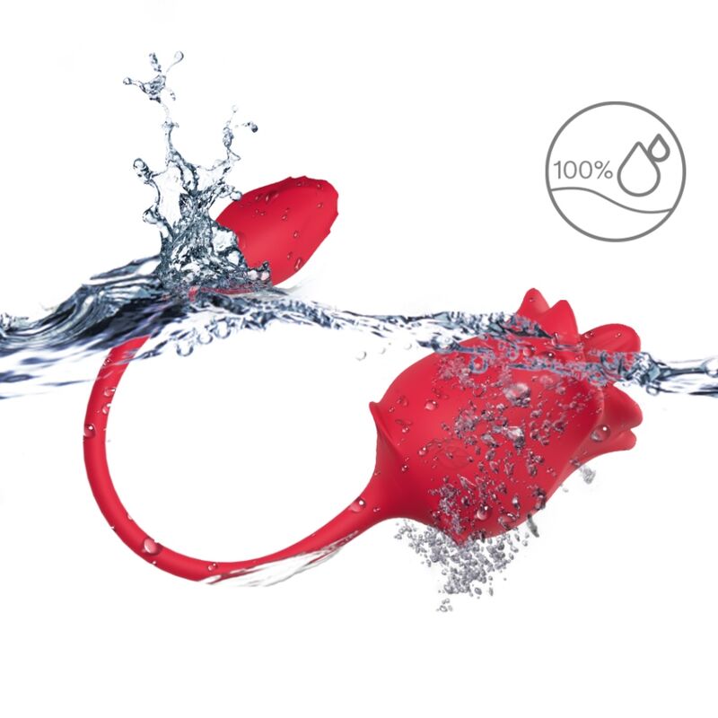 ARMONY - PINK 2 IN 1 SUCTION STIMULATOR & VIBRATOR 10 MODES WITH RED TAIL