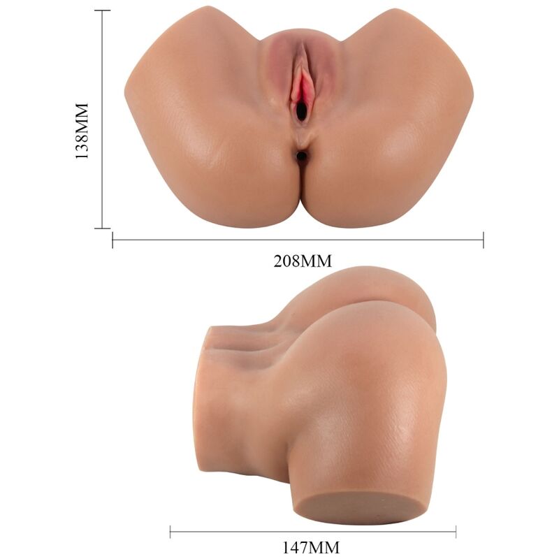 CRAZY BULL - HAILEY VIBRATOR BUTT WITH REALISTIC VAGINA AND ANUS CONTROL REMOTO