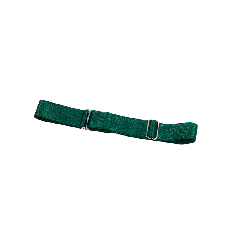 SUBBLIME - 955434 DRESS WITH GREEN LEATHER STRAPS S/M