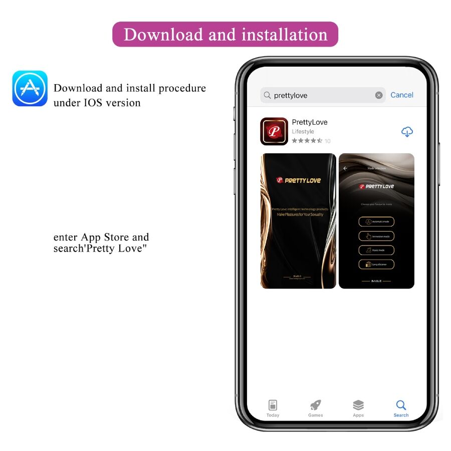 PRETTY LOVE - LEVIATHAN APP CONTROLLED VIBRATOR PURPLE