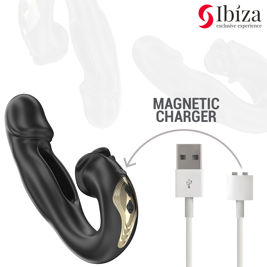 IBIZA - ROSE VIBRATOR FLICKING EFFECT AND CLIT STIMULATOR