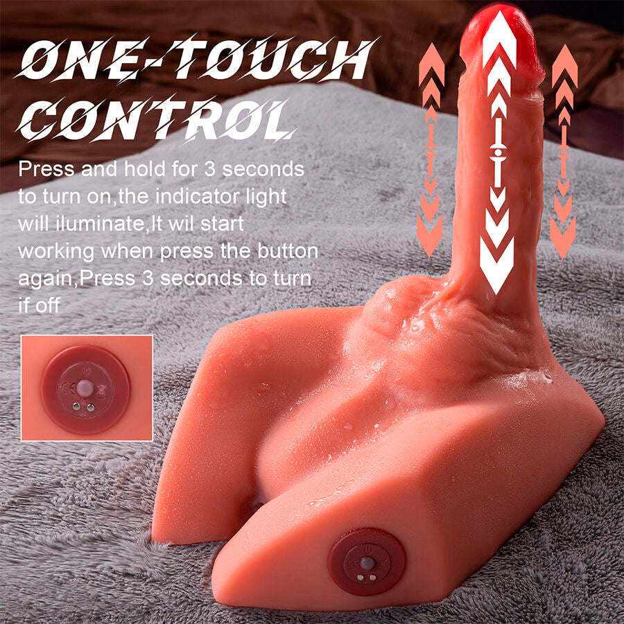 XISE - MICHAEL REALISTIC DILDO AND ANUS MASTURBATOR WITH THRUSTING 15 CM