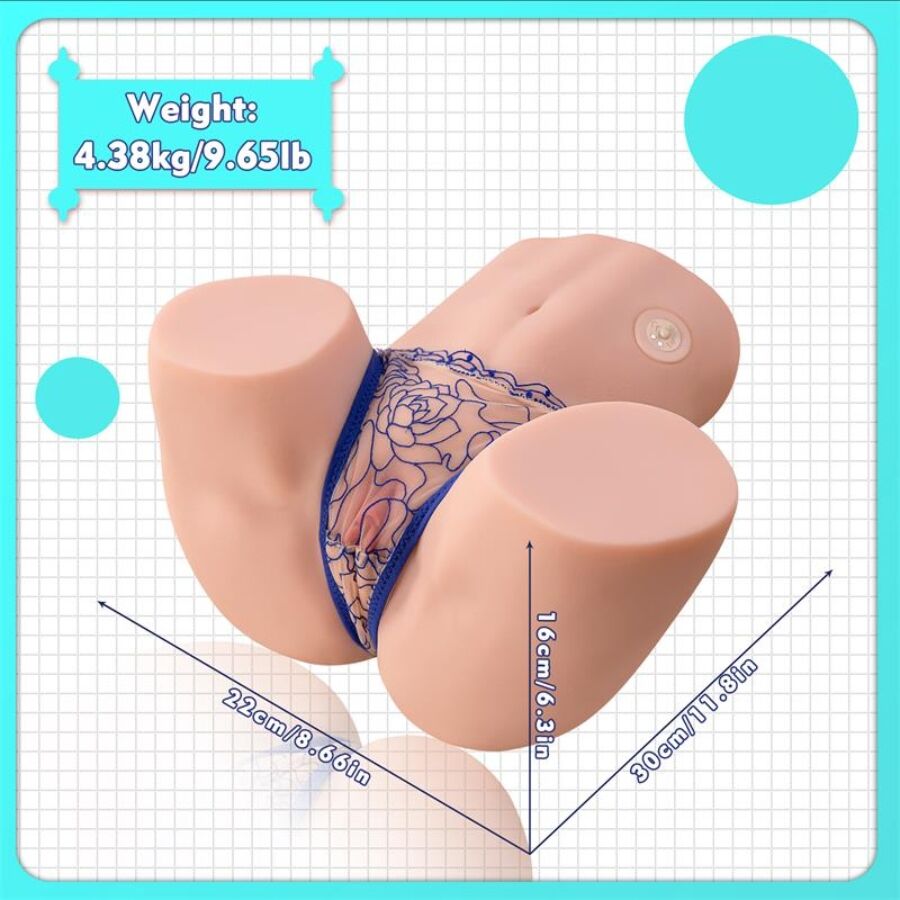 XISE - MAYA SUCKING REALISTIC VAGINA AND ANUS MASTURBATOR WITH VIBRATION AND SUCTION 4.5 KG