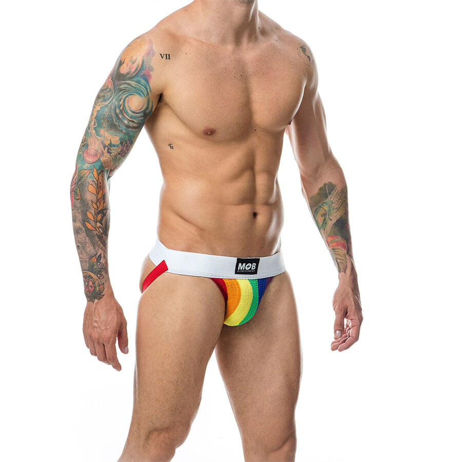 MOB - CLASSIC JOCK STRIPE RAINBOW SIZE S