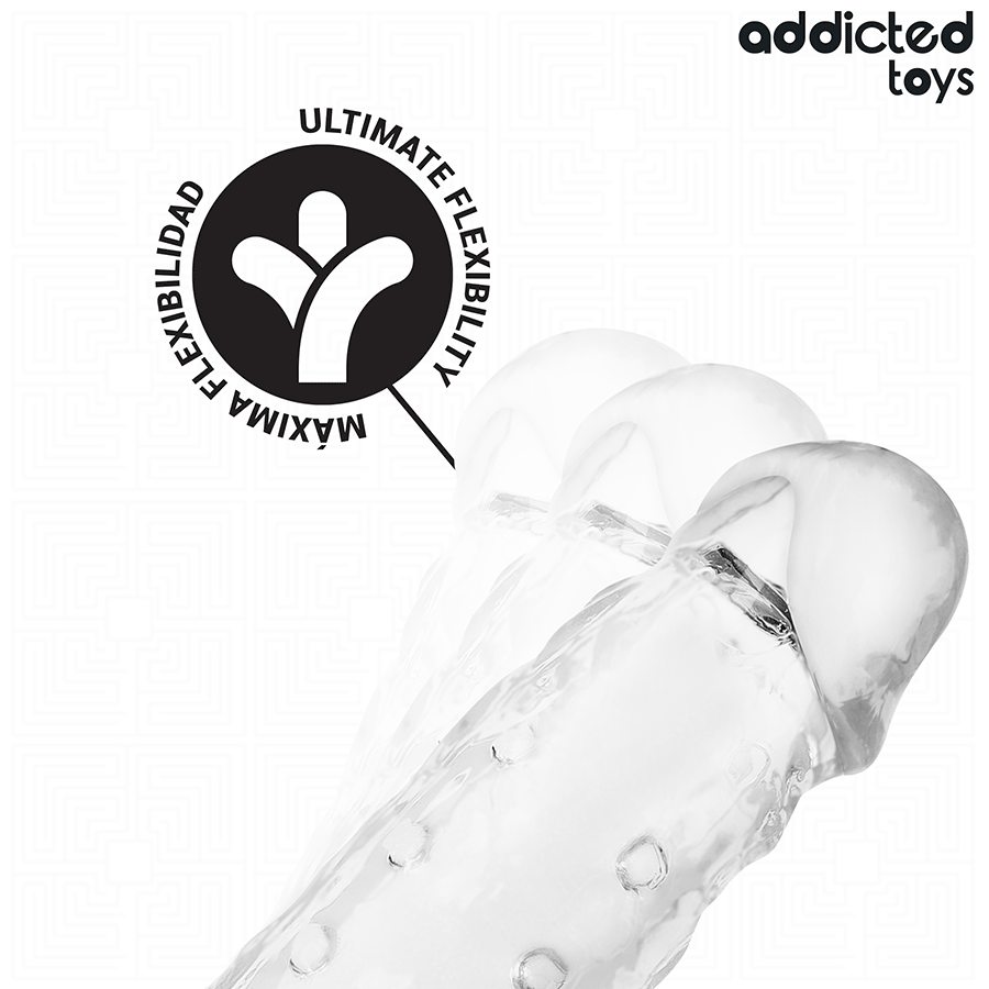 ADDICTED TOYS - TRANSPARENT PENIS EXTENSON SIZE S 23 CM