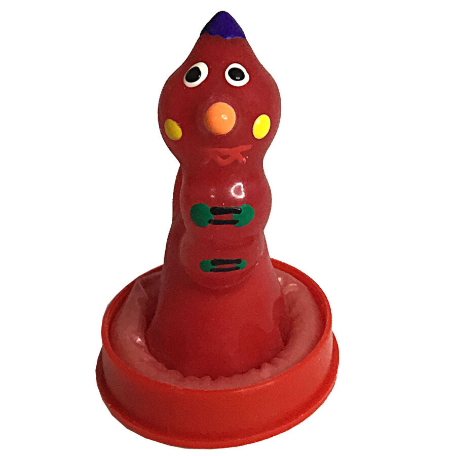 CONDOMERIE - HANDPAINTED NOVELTY CONDOMS WORM