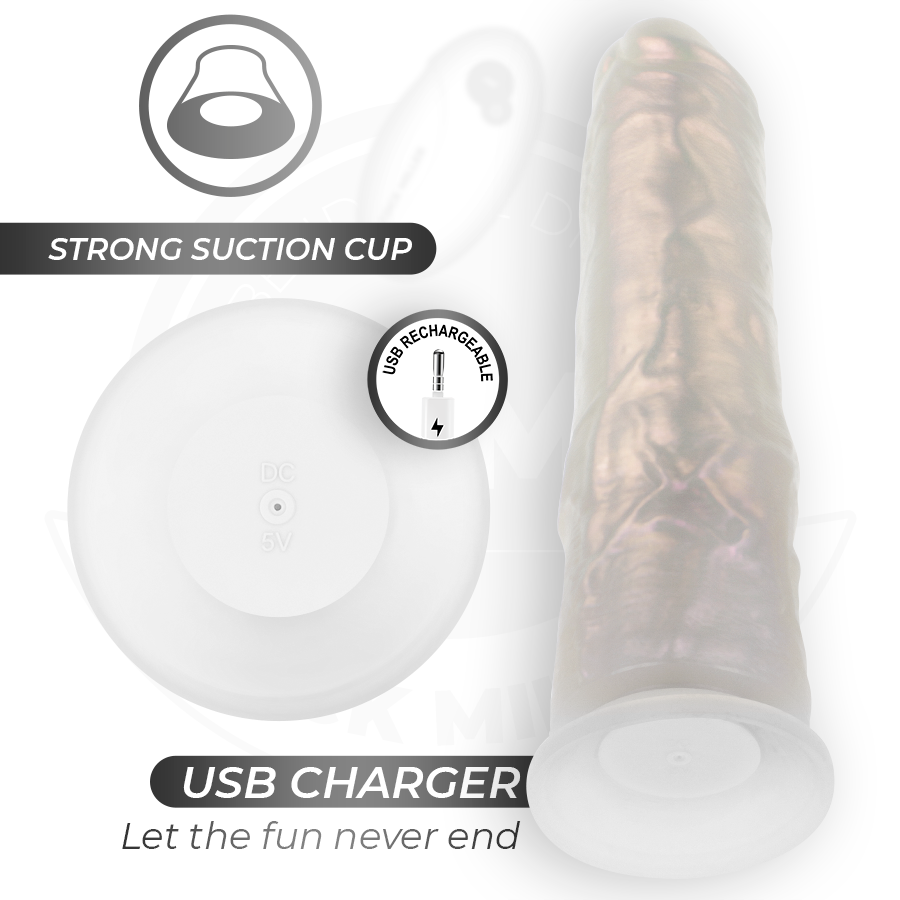 COCK MILLER - DILDO WITH SUCTION CUP, LIGHTS AND VIBRATION WITH REMOTE CONTROL WHITE 21.5 CM