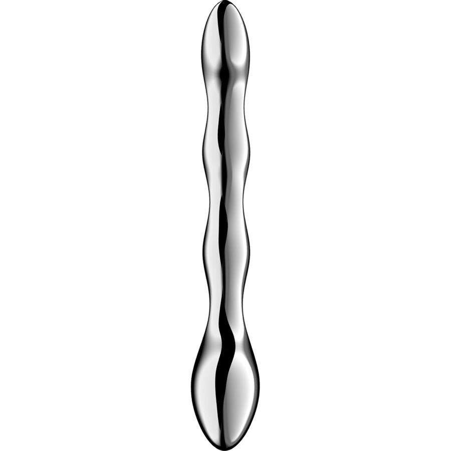 SATISFYER - COSMIC CREST 2 STAINLESS STEEL DOUBLE-ENDED DILDO