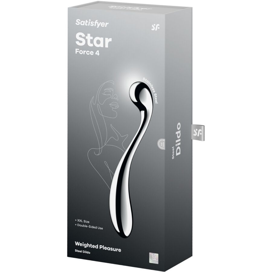 SATISFYER - STAR FORCE 4 STAINLESS STEEL DOUBLE-ENDED DILDO