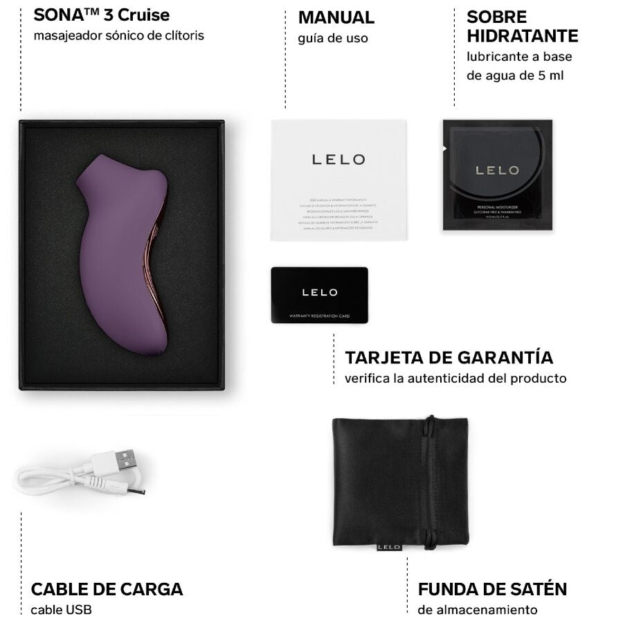 LELO - SONA 3 CRUISE SONIC CLITORAL MASSAGER PLUM
