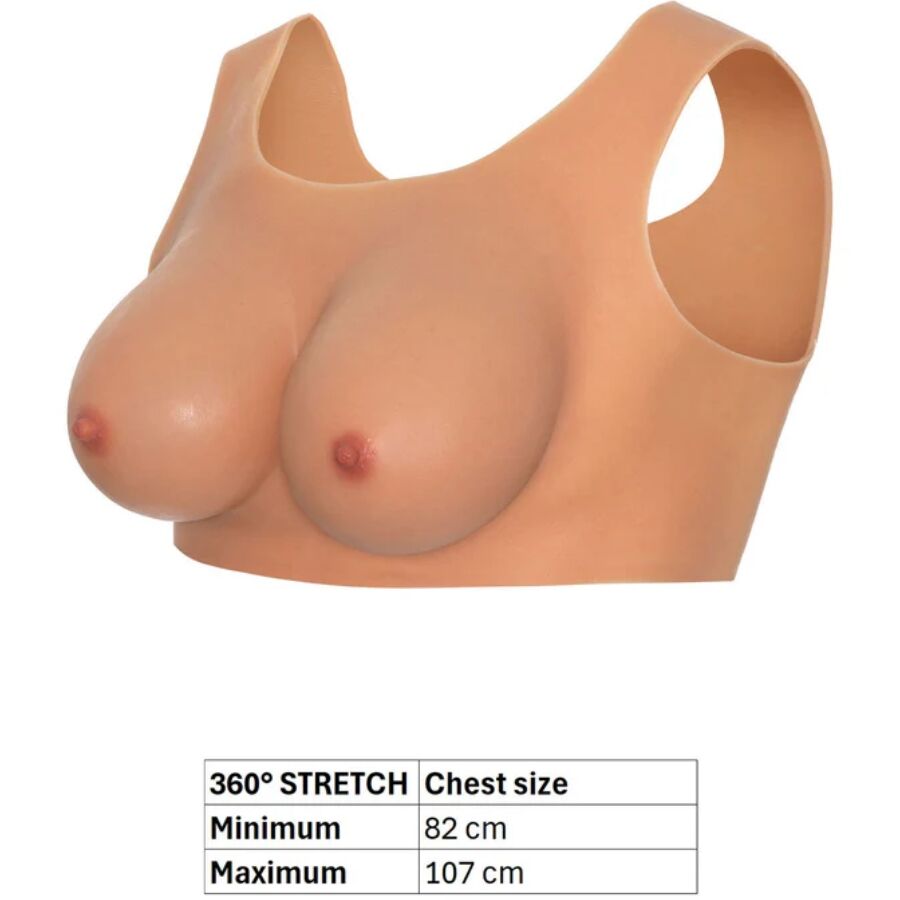 HIDDEN DESIRE - ALTER EGO WEARABLE BREAST TOP E-CUP FLESH